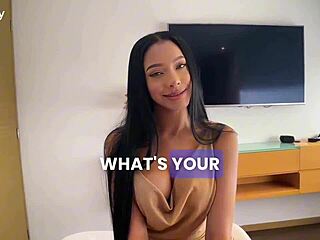 petite brunette latina big boobs rides reverse cowgirl rough cum mouth finish