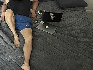 oh god, my lover's pounding my shaved milf pussy so deep in bedroom while hubby's clueless, cumming hard!