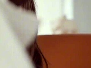 that busty blonde laney grey gets frisky with her doctor while seth gamble watches nearby