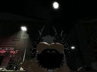 futanari gf rams my ass hard on busy street