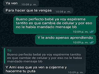 whatsapp chat with friend's boss oscar leads to creampie fuck