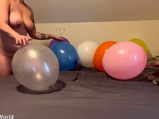 Emily Farts Hard While Popping Balloons in Fetish Fantasy