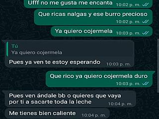 whatsapp chat with friend's boss oscar leads to creampie fuck
