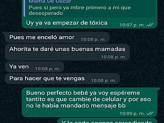 whatsapp chat with friend's boss oscar leads to creampie fuck