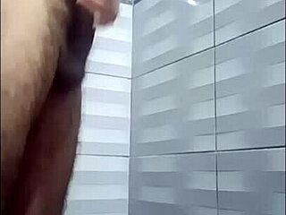 TUCACHERITOCACHERON strokes BIG COCK in shower waiting for neighbor CREAMPIE MILK solo