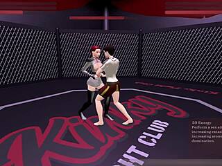 She loses kinky fight club bout to kat riding cowgirl hard