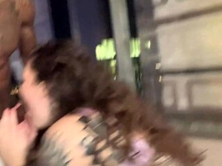 black babe's tight hairy pussy creampied hard in vegas shaking ass