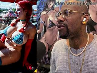 Thicc trans clown cock deepthroated till cumshot in car with asian trans