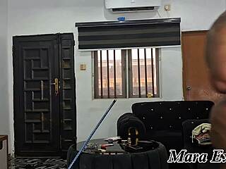 fat ass ebony milf strips naked while cleaning house seductively