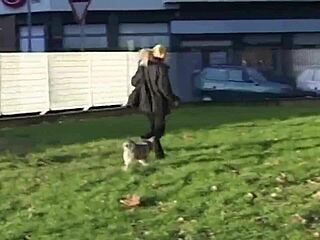 caregiver plays with her cat during ward shift alone