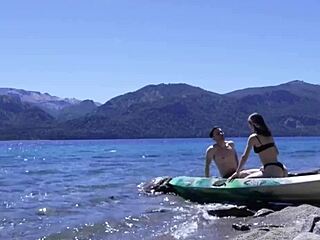 imagine getting caught like this horny teen couple on beach