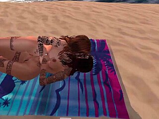 k and p heat up the beach with orgasmic lesbian play