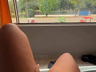 What a thrill masturbating while everyone walks by comment what you'd do from below