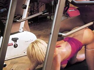 blonde milf in gym lingerie seducin my asian stepson... he's lickin my pussy now ugh!!