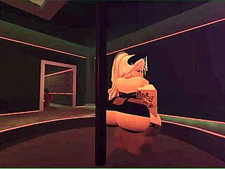 new blonde stripper dances so hot at club my cock rips clothes for creampie ride