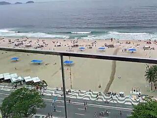 ever creampied a petite teen's ass on rio's balcony in public?