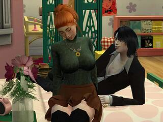 sims 4 vampire babe seduces kissing chubby nerd teen for wet pussy licking 👅😈