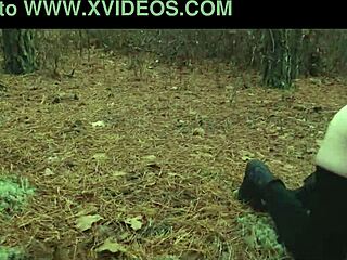 two perverts drag bubble butt milf slave deep into forest for anal crawl