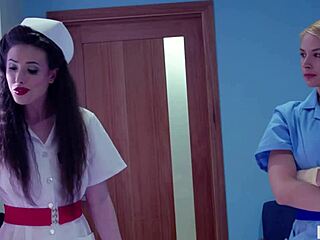 lesbian nurses whitney wright casey calvert ryan keely sarah vandella treat patient pussy?