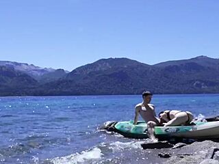 imagine getting caught like this horny teen couple on beach