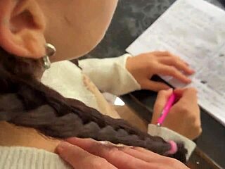 teacher, fuck me on desk during class with your monster cock?