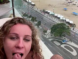ever creampied a petite teen's ass on rio's balcony in public?