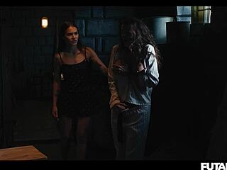 lesbian wife transforms into shemale sex demon coco bae grows futa cock fucks matty mila