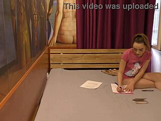 hot petite alice flashes shaved pussy and naked ass in tshirt and shoes?