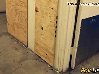 Brunette teen sucks monster cock bent over then spunked 😍💦