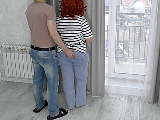 Stepson rams cock deep in stepmom's big ass as milf blows him hard