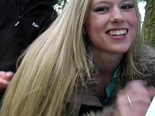 Michelle Moist blonde dogging outdoor blowjobs monster cock