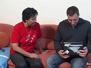 German milf mommy rides young stud's monster cock reverse cowgirl wild!