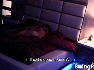 Watch horny swingers swap wives for hardcore orgy pounding in every position across the room.