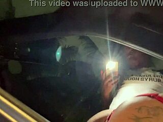 Lil D rides fat Christmas slut in car cumshot