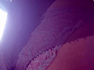 elza's huge curvy black ass in nylon tights dominates with panty sniffing fetish play