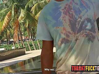 Petite Latina teen Vivianne de Silva faces rough throat pounding after yoga class.