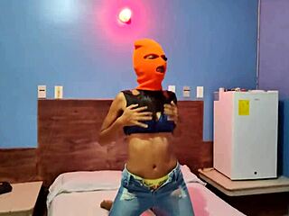 um, my brunette stepsis wants halloween hotel mask shake naked for me...