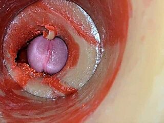 Juicy Pussy Swallows Huge Creampie in Deep Internal View