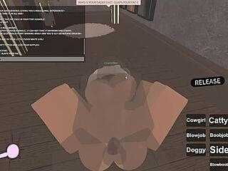 first time roblox amateur bends over for sneaky anal tease