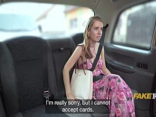 Beautiful Blonde Pays For Taxi With Tight Pussy Fuck In Backseat!