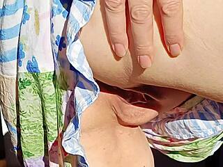 Mature Wife Gapes Huge Shaved Pussy Lips and Monster Cunt Close Up Exhibition!