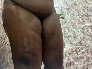 Hidden Cam Catches GF's Huge BBW Ass in Sheer See-Through Tease