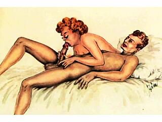 Wow! Vintage Hairy Pussy Beavers in Retro Erotic Drawings!