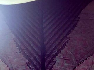 elza's huge curvy black ass in nylon tights dominates with panty sniffing fetish play