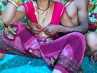 desi bhabhi tempts brother-in-law in red saree for steamy hindi fuck