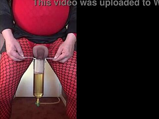 shy crossdresser begs for lover's pee outdoors homemade
