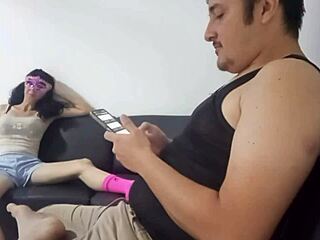 Silly Skinny Madrastra Ninfomana Seduces and Rides Stupid Hijastro's Long Monster Cock