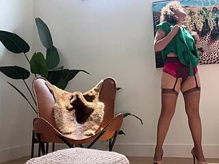 WOW Look At This Swollen Clit Tease In Lingerie Strip!