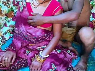 desi bhabhi tempts brother-in-law in red saree for steamy hindi fuck