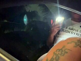 Lil D rides fat Christmas slut in car cumshot